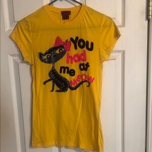 Yellow Cat Graphic Women’s T-Shirt